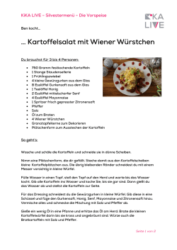 … Kartoffelsalat mit Wiener Würstchen