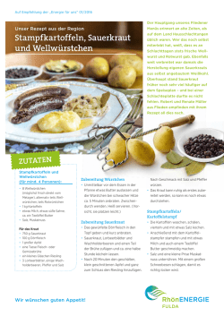 Rezept aus der Energie für uns 1/2016