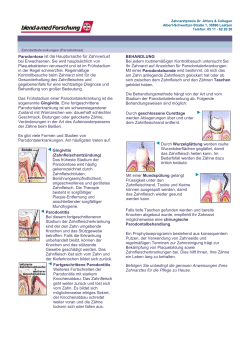 Parodontose - Zahnarztpraxis Dr. med. dent. R. Ahlers & Collegen