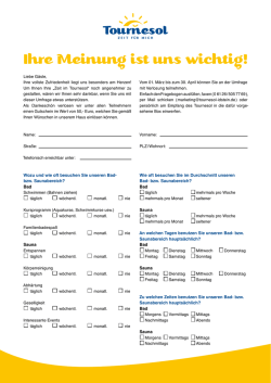 Ihre Meinung ist uns wichtig!
