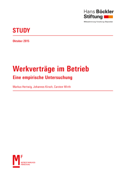 Werkvertr&auml;ge im Betrieb - Hans-B&ouml;ckler