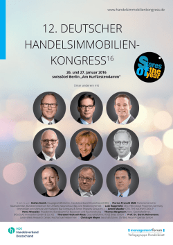 12. Deutscher hanDelsimmobilien- Kongress16