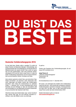 Einsendeformular - Deutscher Schülerzeitungspreis