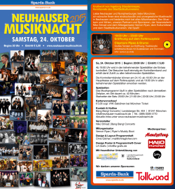 Programmheft Neuhauser Musiknacht 2015