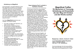 Flyer Gemeinschaft Magnificat 2015