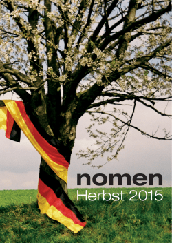 Herbst 2015 - Nomen Verlag