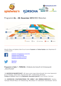 Programm 06. – 08. November 2015 MOC München