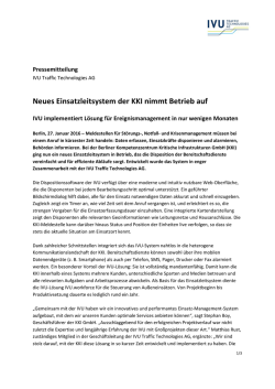 PM | Neues Einsatzleitsystem der KKI nimmt Betrieb auf