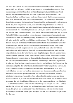 Ich habe das Gefühl, daß das Zusammenkommen von Menschen