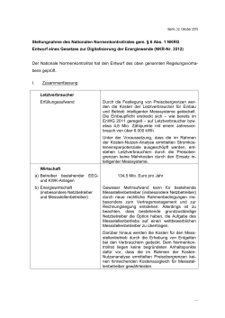 PDF, 31KB, nicht barrierefrei - Nationaler Normenkontrollrat