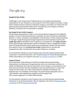 Google f&uuml;r Non-Profits - Google Impact Challenge