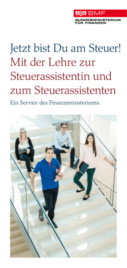 Jetzt bist Du am Steuer! - Bundesministerium f&uuml;r Finanzen