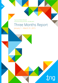 Three Months Report