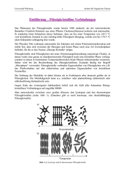 Einf&uuml;hrung &ndash; Fl&uuml;ssigkristalline Verbindungen