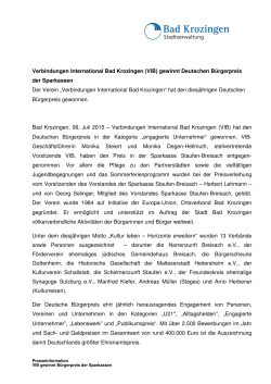 Verbindungen International Bad Krozingen (VIB) gewinnt Deutschen