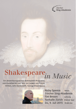 Shakespeare in Music