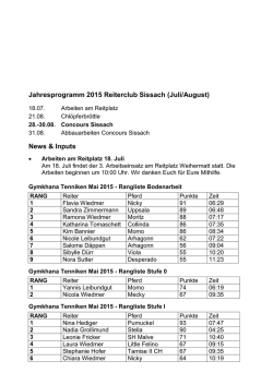 Jahresprogramm 2007 - Reiterclub Sissach