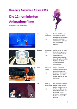 Informationen zu - Hamburg Animation Award