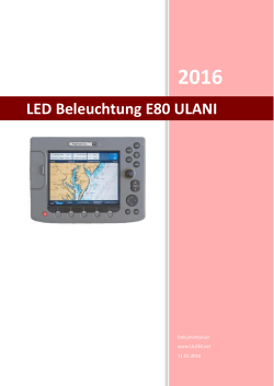 LED in Raymarine E80 ULANI 2016
