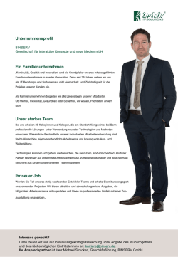 Unternehmensprofil Ein Familienunternehmen Unser starkes Team
