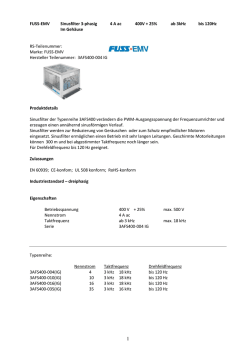 FUSS-EMV Sinusfilter 3-phasig 4 A ac 400V + 25% ab 3kHz bis