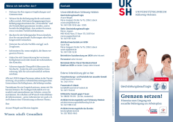 Grenzen setzen! - UKSH Universit&auml;tsklinikum Schleswig