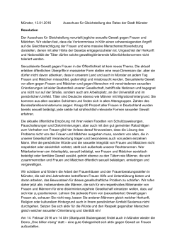 Text der Resolution im Wortlaut - zur Homepage der Stadt Münster