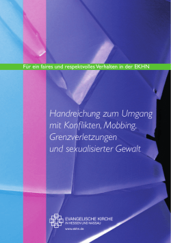 Handreichung zum Umgang mit Konflikten, Mobbing