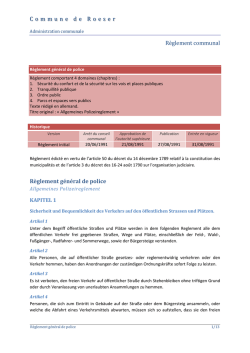 Règlement communal