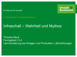 Infraschall &ndash; Wahrheit und Mythos