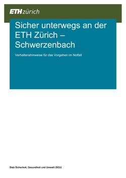 Sicher unterwegs an der ETH Zürich – Schwerzenbach