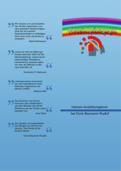 Intensiv-Ausbildungskurs bei Doris Baumann