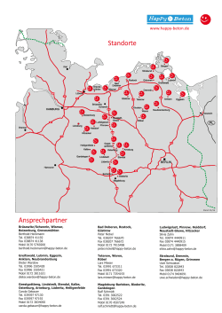 Standortkarte der Betonmischanlagen