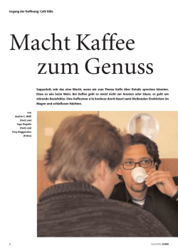 I.R. Kaffeetest in Basel
