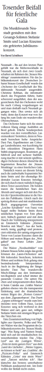 Kritik Neue Presse 21.09.2015 - Musikfreunde