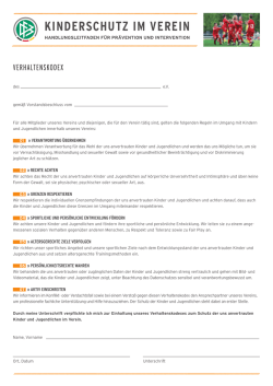 4. Muster f&uuml;r einen Verhaltenskodex im Verein