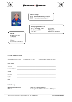 Ich trete dem Fanclub bei: Portrait: Fernando Schmed 23.07.1991