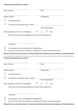Beitrittsformular VKBL - Verband Kultur Baselland (VKBL)