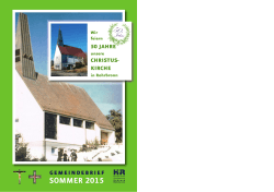 Gemeindebrief 2015 - Kirchengemeinde Hebsack
