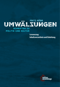 Inhaltsverzeichnis und Einleitung