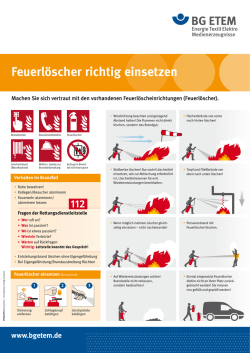 Feuerl&ouml;scher richtig einsetzen