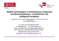 Mobile Technologien in Krankenhaus, Arztpraxis und Seniorenzentrum