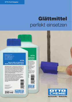 Glättmittel perfekt einsetzen