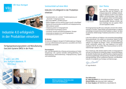 Industrie 4.0 erfolgreich in der Produktion einsetzen