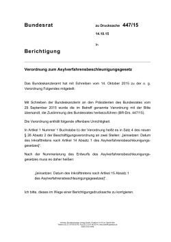 BReg zu447/15 Grunddrucksache (PDF, 230KB, nicht
