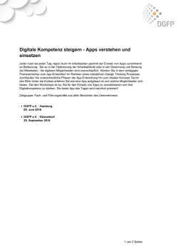 Digitale Kompetenz steigern - Apps verstehen und einsetzen