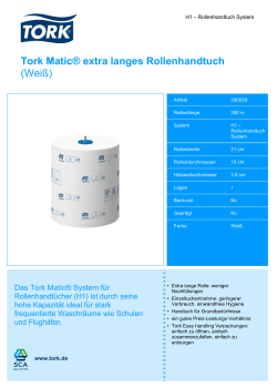 Tork Matic® extra langes Rollenhandtuch (Weiß)