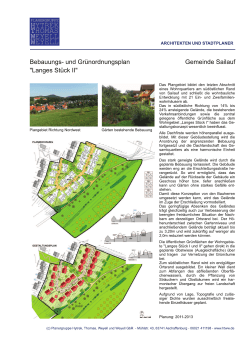 Bebauungs- und Grünordnungsplan "Langes Stück II" Gemeinde