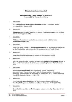 Langes Arbeiten am Bildschirm` Gesunde BOKU +