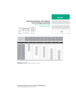 DIN 186 Hammerschrauben mit Vierkant, Form B (langes Gewinde
